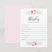 Pioenrozen en Anemonen Wensen voor Bruid en Bruide Advieskaart (Voorkant / Achterkant)