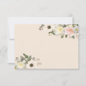 Pioenrozen en Anemoon Romantische RSVP Kaart (Achterkant)