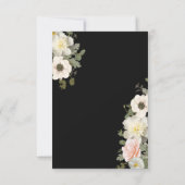 Pioenrozen en Anemoon Romantische RSVP Kaart (Achterkant)