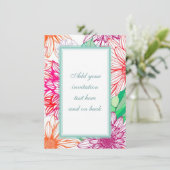 Pioenrozen en wilde bloemen kaart (Staand voorkant)