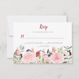 Pioenrozen Eucalyptus Varens Takken Bessen RSVP Kaartje