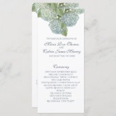 Pioenrozen Huwelijksprogramma Programmakaart (Voorkant / Achterkant)