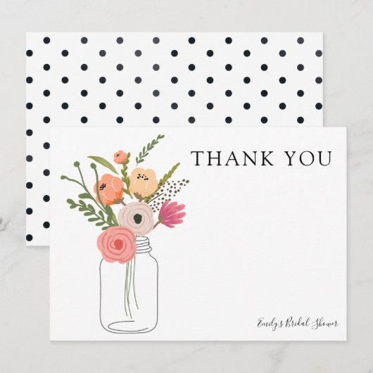 Pioenrozen in Metselaars Pot Dank Je Kaart (Voorkant / Achterkant)