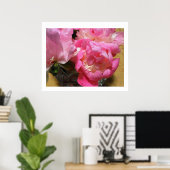 Pioenrozen in vaas / Pioenbloem Poster (Thuiskantoor)