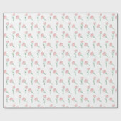 Pioenrozen Leuk Lichtroze Preppy Cadeaupapier (Vlak)