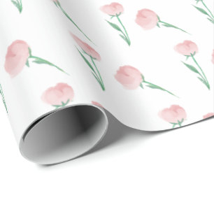 Pioenrozen Leuk Lichtroze Preppy Cadeaupapier