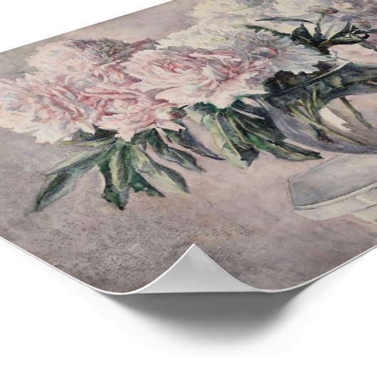 pioenrozen met stilleven poster (Hoek)