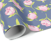 Pioenrozen Patroon Cadeaupapier (Rol Hoek)