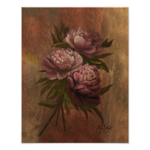 Pioenrozen Poster 11x14