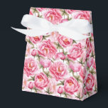 Pioenrozen Print Party Treat Box Bedankdoosjes<br><div class="desc">Feestgunstbox wordt getoond met een mooie roze pioenrozen bloemenprint. Pas dit object aan of koop het object zoals het is. Tip: voeg gewoon je geweldige traktaties toe en voeg wat feestelijk lint toe. Afbeelding onder licentie</div>