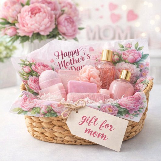 Pioenrozen Roze Bloemen Moederdag Tissuepapier