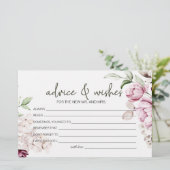 Pioenrozen Roze Bourgogne Bloemige Advies Wensen B Briefpapier (Staand voorkant)