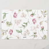 Pioenrozen Roze Bourgogne Bloemige Advies Wensen B Briefpapier (Achterkant)