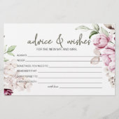 Pioenrozen Roze Bourgogne Bloemige Advies Wensen B Briefpapier (Voorkant)