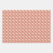 Pioenrozen Roze & Ivoor Inpakpapier Vel (Voorkant 2)