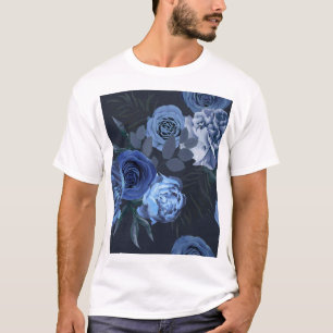 Pioenrozen Rozen: donkere bloemige Vintage. T-shirt