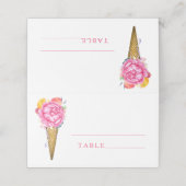 Pioenrozen rozen in ijsjes - trouwplaatskaarten plaatskaartje (Buitenkant ongevouwen)