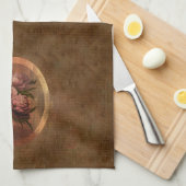 Pioenrozen Theedoek (Quarter Fold)