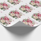 Pioenrozen Trouwboeket Roze, Rood en Wit Cadeaupapier (Hoek)