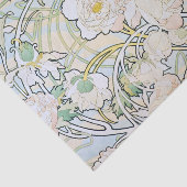Pioenrozen van Alphonse Mucha Tissuepapier (Detail)