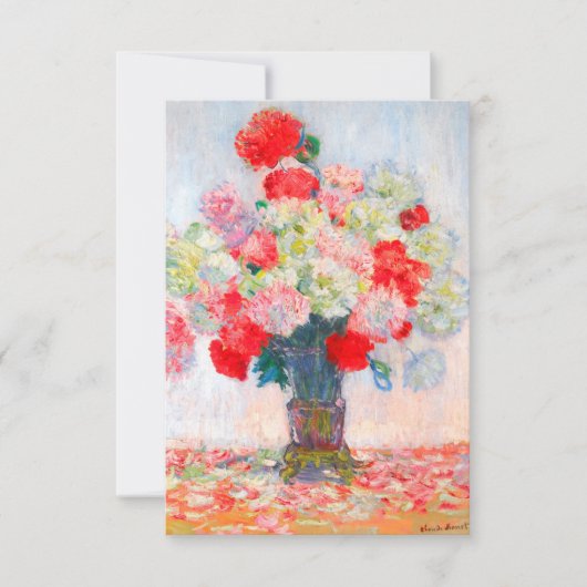 Pioenrozen van Monet Kaart (Voorkant)