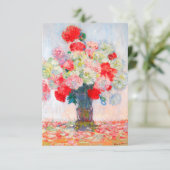 Pioenrozen van Monet Kaart (Staand voorkant)