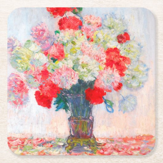 Pioenrozen van Monet Kartonnen Onderzetters (Voorkant)