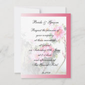 Pioenrozen & Vlinders/Dubbel Geluk Huwelijk Kaart (Achterkant)