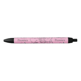 Pioenrozen Zwarte Inkt Pen