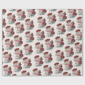 pioenrozenwikkelpapier cadeaupapier (Vlak)