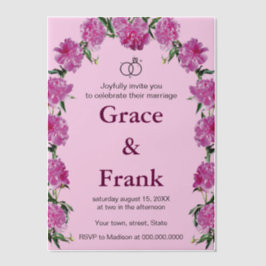 Pioenuitnodiging. Uitnodiging