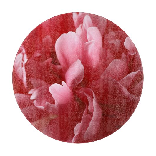 Pion Blossoms Macro, roze rood. Snijplank (Voorkant)