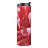 Pion Blossoms Macro, roze rood. Thermosbeker (Gedraaid links)