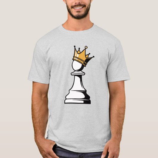 pion met een kroon t-shirt (Voorkant)