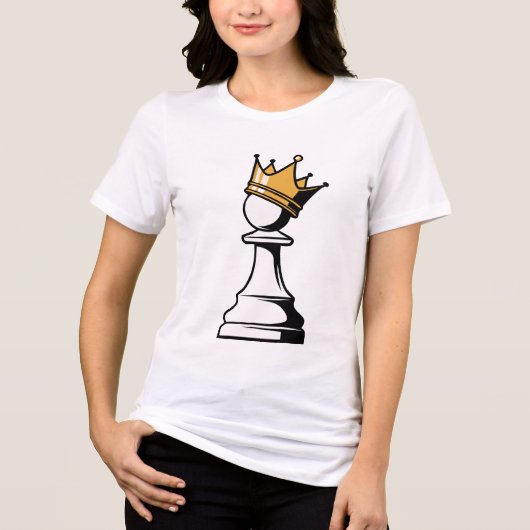 pion met een kroon Tri-Blend shirt (Voorkant)