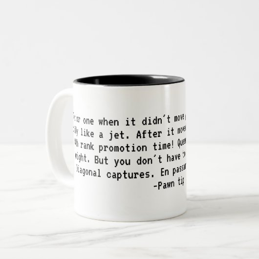 Pion schaak tip mok (Voorkant links)