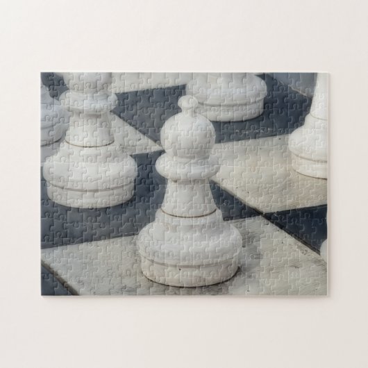 Pion Schaakspel Close-up Puzzel Art (Horizontaal)