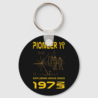 Pioneer 10 en 11 | Ruimtevaart 1972 & 1973 | goud Sleutelhanger