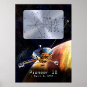 Pioneer 10 plaque - Poster (Voorkant)
