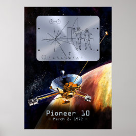 Pioneer 10 plaque - Poster