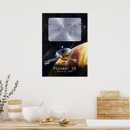 Pioneer 10 plaque - Poster (Keuken)