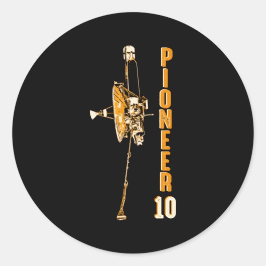 Pioneer 10 ruimtesonde planeet Jupiter zonnestelse Ronde Sticker (Voorkant)