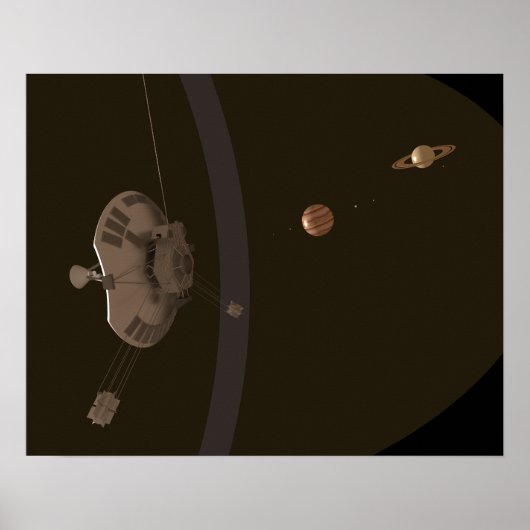 Pioneer 11 Space Exploration Science Poster (Voorkant)