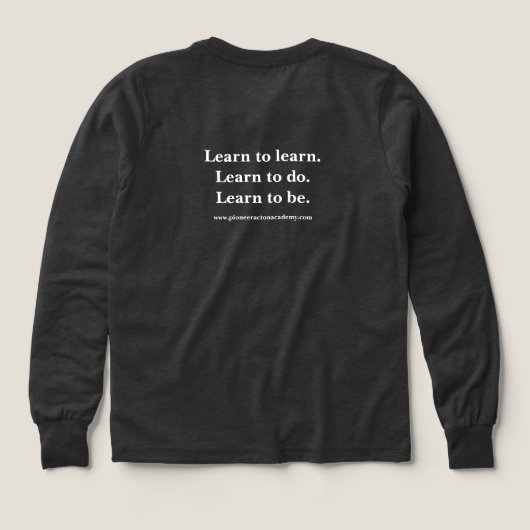 Pioneer Acton Academy Meisjes Tri-Blend Lange Mouw (Achterkant)