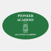 Pioneer Acton Academy Oval Sticker (Voorkant)