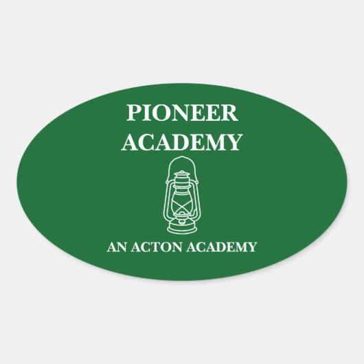 Pioneer Acton Academy Oval Sticker (Voorkant)
