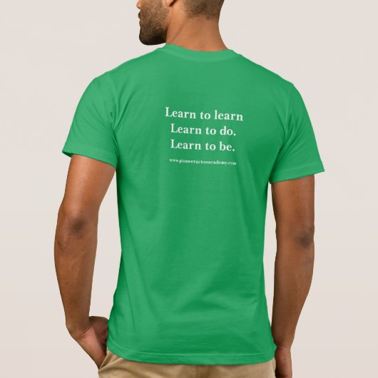 Pioneer Acton Academy T-shirt voor volwassenen (Achterkant)