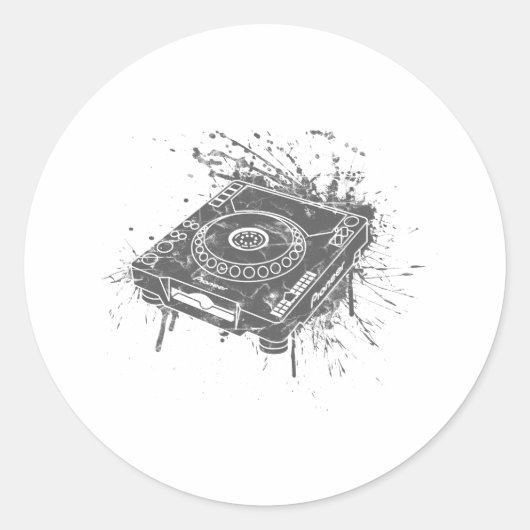 Pioneer CDJ-1000 Graffiti Ronde Sticker (Voorkant)