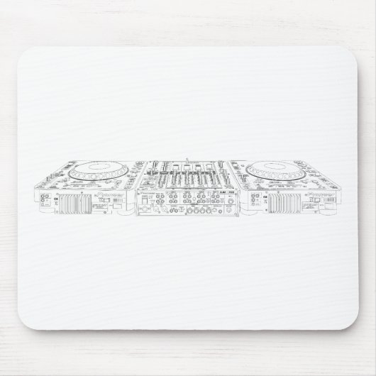 Pioneer CDJ-1000 Setup - DJ Djing Disk Jockey Muismat (Voorkant)