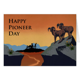 Pioneer Day, Handcart Pioneers Silhouette, Bighorn